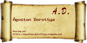 Ágoston Dorottya névjegykártya
