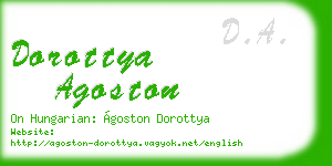 dorottya agoston business card