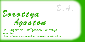 dorottya agoston business card